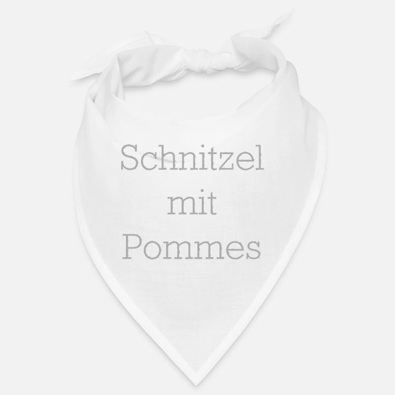 Schnitzel Mit Pommes - Bandana - Weiß