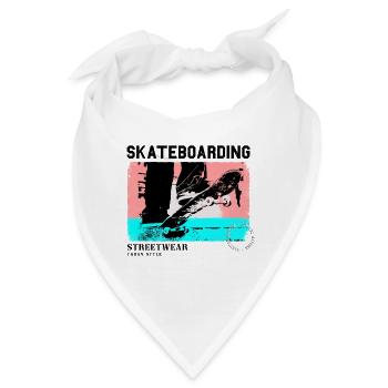 Skateboarding Skate Skater Skateboard Sk8 Vintage - Bandana - Weiß - Vorne