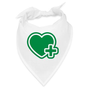 Health Heart Icon – Medizinische Versorgung und Erste Hilfe - Bandana - Weiß - Vorne