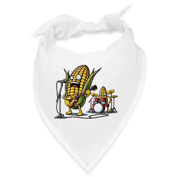 Corn Rockers auf der Bühne - Bandana - Weiß - Vorne