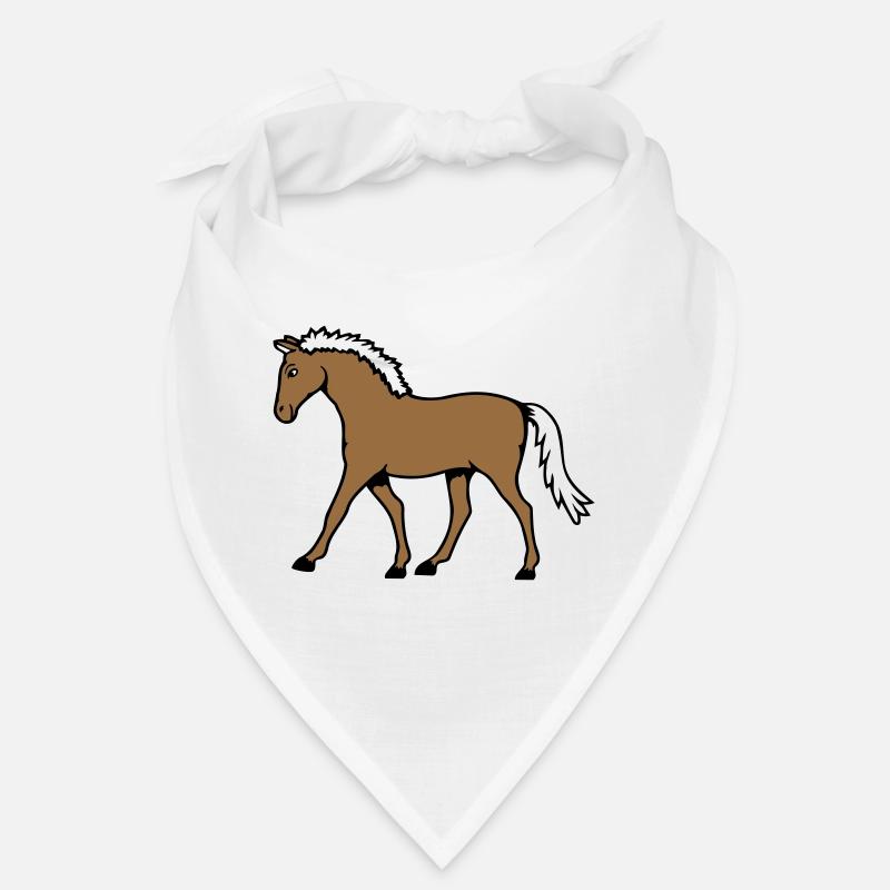 cheval course va cavalier dessin animé équitation mignon bande dessinée Bandana