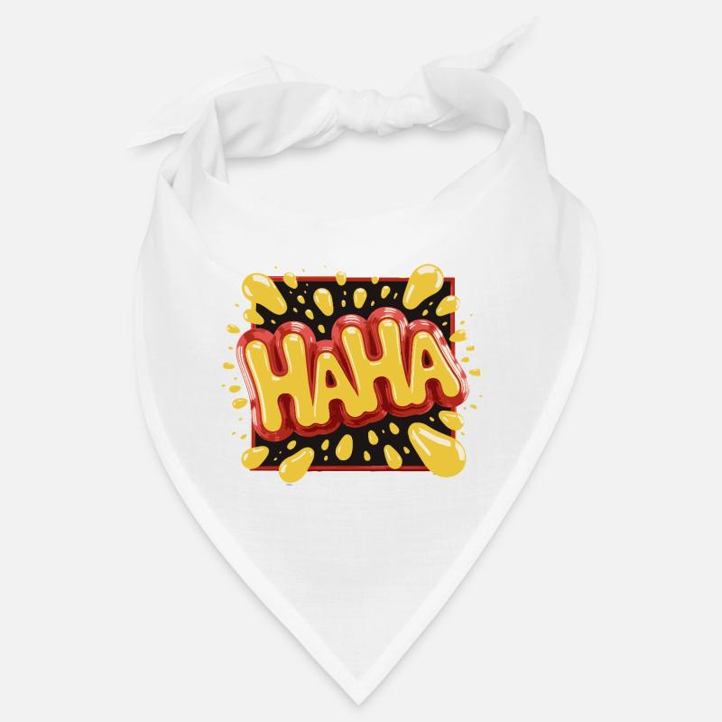 Design de style bande dessinée dynamique Haha Bandana
