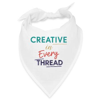 Kreativ in jedem Faden Motivierendes Design - Bandana - Weiß - Vorne