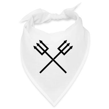 Dreizack - Bandana - Weiß - Vorne