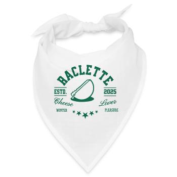 Raclette Wappen im universitären Stil - Bandana - Weiß - Vorne