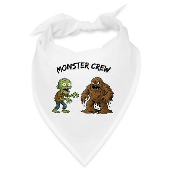 Zombie und Schlammmonster Duo - Bandana - Weiß - Vorne