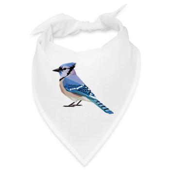 Blue Bird - Cooles Vogel Logo - Bandana - Weiß - Vorne