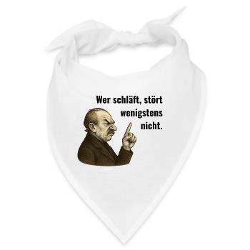 Sterner Redner Sepia-Linienzeichnung - Bandana - Weiß - Vorne
