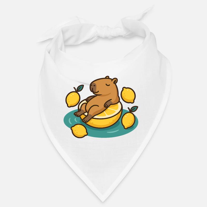 Chilling Capybara sur Lemon Cartoon Bandana