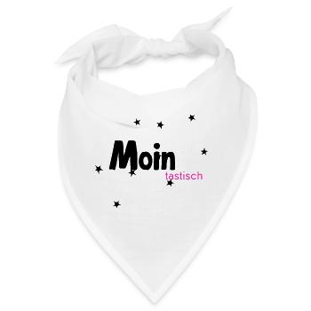 MOINtastisch Neon Pink Schriftzug - Bandana - Weiß - Vorne