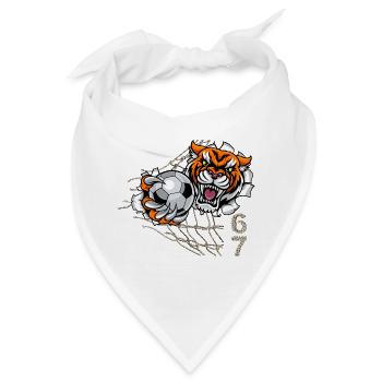 Lustiges Meme 67 Football Six Seven Brainrot Lover - Bandana - Weiß - Vorne