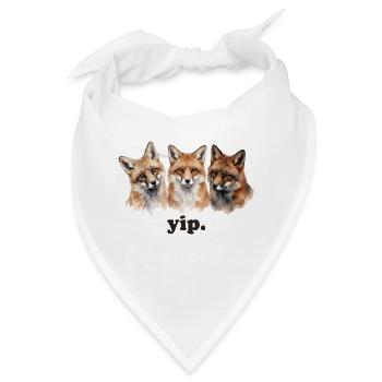 Füchse jaulen Lustiger Fuchsliebhaber Lustiges Jau - Bandana - Weiß - Vorne