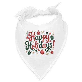 Happy Holidays Ornament-Skript - Bandana - Weiß - Vorne