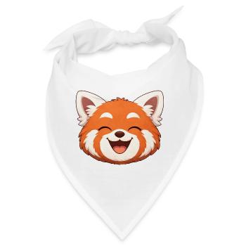 Faultier, der rote Panda, lächelt alle - Bandana - Weiß - Vorne