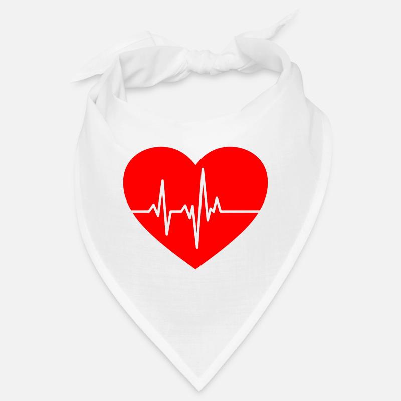 Conception du battement cardiaque avec ligne ECG Bandana