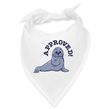 Zustimmungs-Robbe Cartoon Daumenhoch - Bandana - Weiß - Vorne
