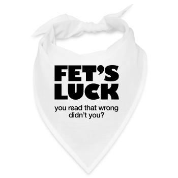 FETS GLÜCK – Ich wette, du hast das falsch gelesen – NUR SPAASS - Bandana - Weiß - Vorne