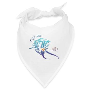Nacktschnecke – little beauty - Bandana - Weiß - Vorne