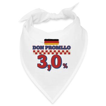 Don Promillo 30 Prozent Retro Malle  - Bandana - Weiß - Vorne
