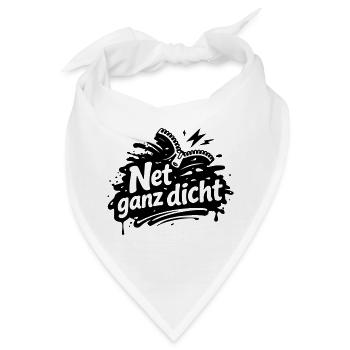 Net ganz dicht - Bandana - Weiß - Vorne