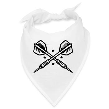 Dartpfeile Symbol - Bandana - Weiß - Vorne