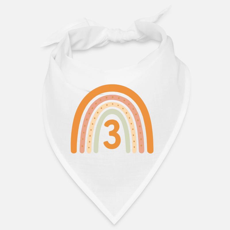 Dritter Geburtstag Regenbogen Bandana