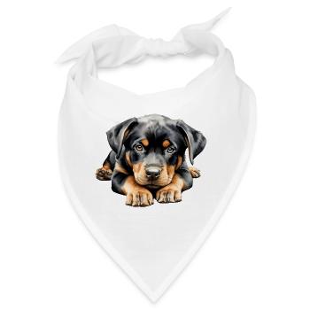 Rottweiler Puppy - Bandana - Weiß - Vorne