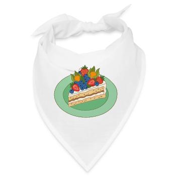 Fruchtige Tortenpracht - Bandana - Weiß - Vorne