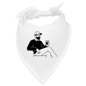 Hipster - Bandana - Weiß - Vorne