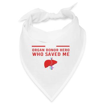 Leber Organspender Leberspende Organ Spender - Bandana - Weiß - Vorne