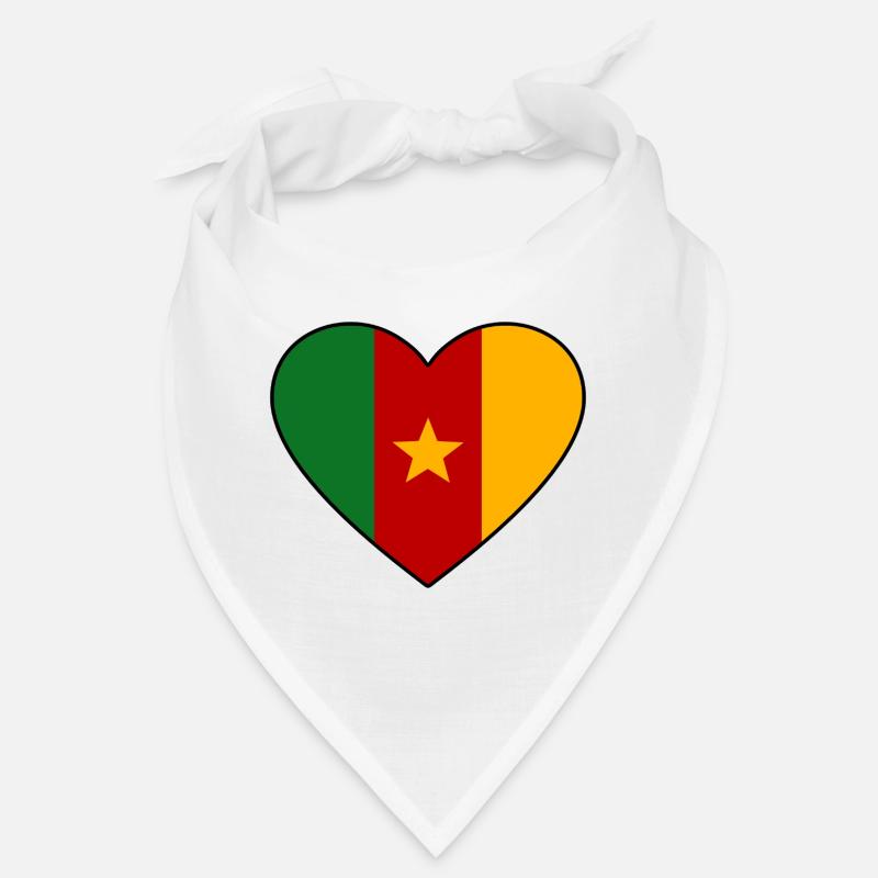 Cœur du drapeau du Cameroun Bandana