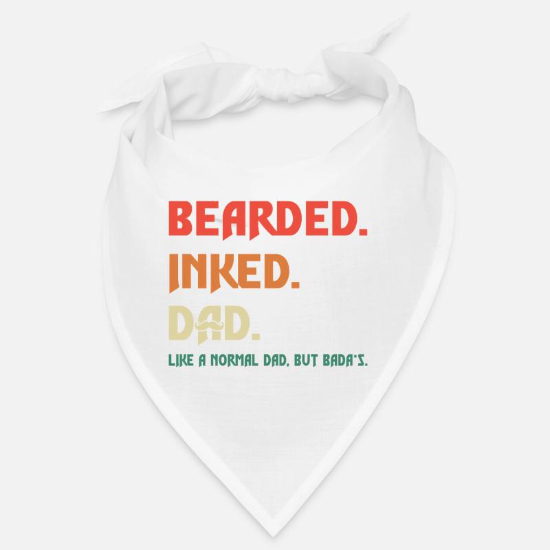Bearded Inked Dad – Cool Dad With Beard T-Shirt Bandana
