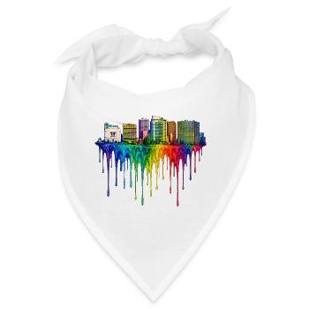Oakland California Tropfende Kunst - Bandana - Weiß - Vorne