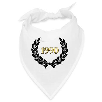 Jahrgang Lorbeer  - Bandana - Weiß - Vorne