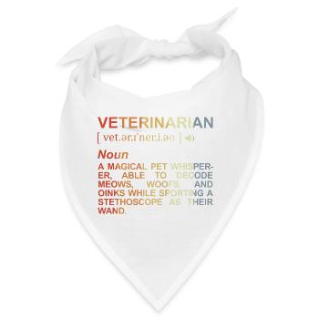 Tierarzt Bedeutung - Bandana - Weiß - Vorne
