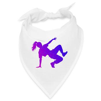 Geschenkidee für die Breakdancerin mit Break Dance - Bandana - Weiß - Vorne