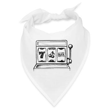 Spielautomat Kasino - lllustration - Bandana - Weiß - Vorne