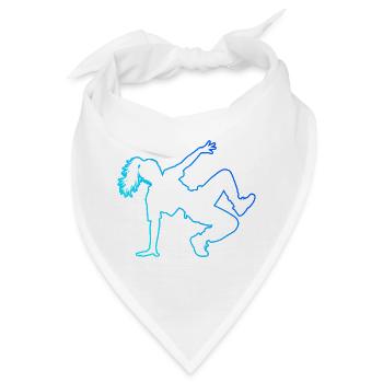 Geschenkidee für die Hip-Hop-Tänzerin mit B-Boying - Bandana - Weiß - Vorne