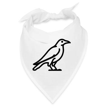 Krähe - Bandana - Weiß - Vorne