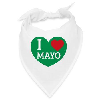 Ich liebe Mayo - Bandana - Weiß - Vorne
