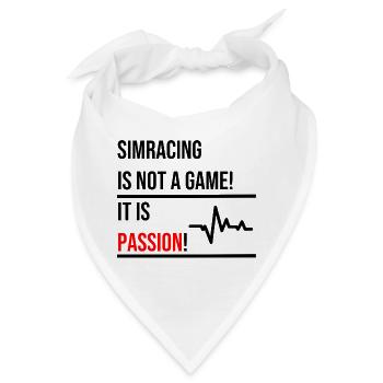 Simracing is not a Game - Bandana - Weiß - Vorne