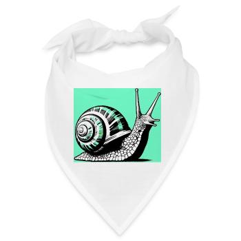 Schnecke - Bandana - Weiß - Vorne