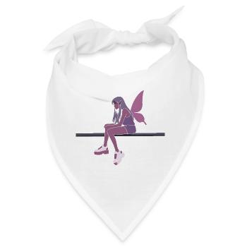 Abendfee auf dem Balken - Bandana - Weiß - Vorne