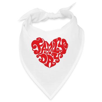 Family Day rotes Herz Familienausflug Kinder Zeit - Bandana - Weiß - Vorne