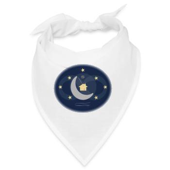 Krebs - der Mondschein - Hüter - Bandana - Weiß - Vorne