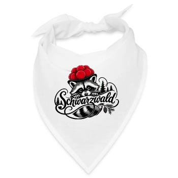 Schwarzwald Waschbär Bollenhut - Bandana - Weiß - Vorne