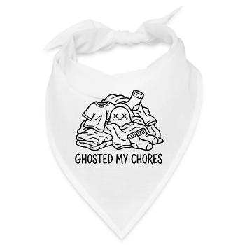 Ghosted My Chores - Cute Ghost Laundry Pile  - Bandana - Weiß - Vorne