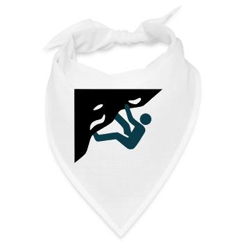 Hallenklettern Silhouette Icon - Bandana - Weiß - Vorne