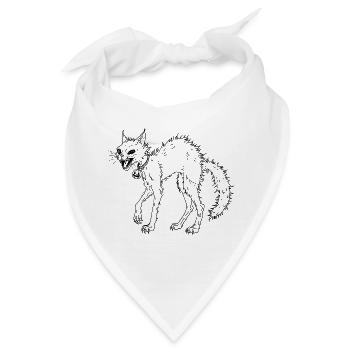 Yoru Neko – Schwarz - Bandana - Weiß - Vorne