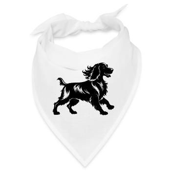 Amerikanischer Cocker Spaniel Hundegang - Bandana - Weiß - Vorne
